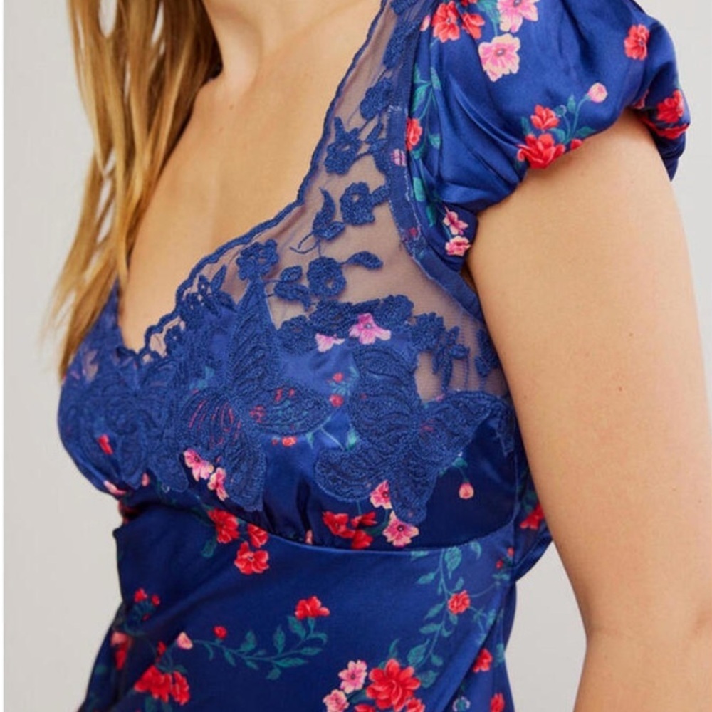 Free People Blue Floral Dress - Picture 2 of 7